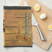 ヴィンテージメリーハロウィーンキャットバイエレンクラッサドル キッチンタオル (四つ折り)