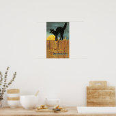 ヴィンテージメリーハロウィーンキャットバイエレンクラッサドル ポスター (キッチン)