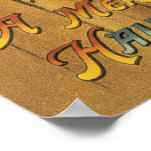 ヴィンテージメリーハロウィーンキャットバイエレンクラッサドル ポスター (角)