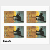 ヴィンテージメリーハロウィーンキャットバイエレンクラッサドル 長方形シール (シート)