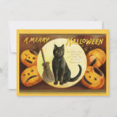 ヴィンテージメリーハロウィーン黒猫ブロム シーズンカード (正面)