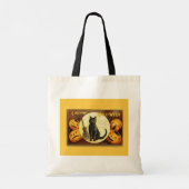 ヴィンテージメリーハロウィーン黒猫 トートバッグ (裏面)