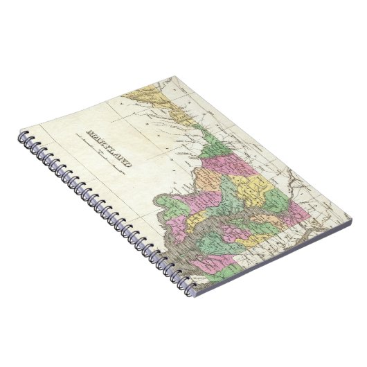 ヴィンテージメリーランドの地図（1827年） ノートブック (右側)