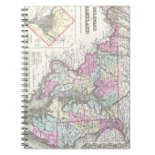 ヴィンテージメリーランドの地図（1855年） ノートブック (正面)