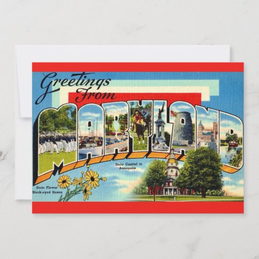 ヴィンテージメリーランドの挨拶 招待状 (正面)