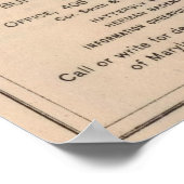 ヴィンテージメリーランドの農業地図（1920年） ポスター (角)