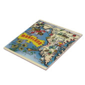 ヴィンテージメリーランド州地図セラミックタイル タイル (側面)