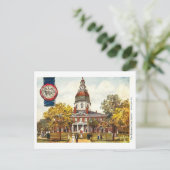 ヴィンテージメリーランド州議会議事堂と封印 ポストカード (スタンド正面)