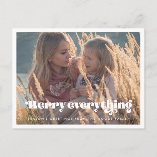 ヴィンテージメリーレトロすべて休日の写真 ポストカード (正面)