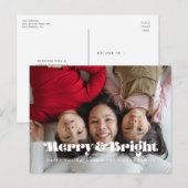 ヴィンテージメリーレトロと明るいクリスマスの写真 ポストカード (正面/裏面)