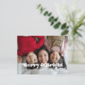 ヴィンテージメリーレトロと明るいクリスマスの写真 ポストカード (スタンド正面)