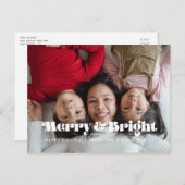 ヴィンテージメリーレトロと明るいクリスマスの写真 ポストカード (正面/裏面)