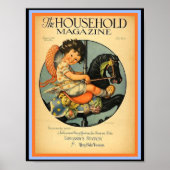 ヴィンテージメリー回転木馬ゴーラウンドブラックホビーホース ポスター (正面)