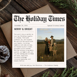 ヴィンテージメリー新聞とBright Family Photo シーズンカード