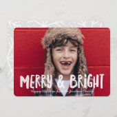ヴィンテージメリー&ブライトホリデーフォトカード シーズンカード (正面/裏面)