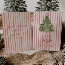 ヴィンテージメリー&ブライトレッドストライプクリスマスツリー