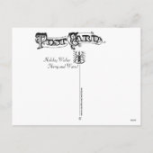 ヴィンテージメリー「温かい」キャンドルライトクリスマスツリー シーズンポストカード (裏面)