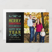 ヴィンテージメリ素朴ークリスマスフォトカード シーズンカード (正面/裏面)