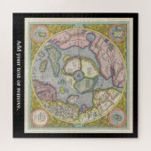ヴィンテージメルカトルHondius北極地図1606, ジグソーパズル (横)