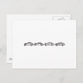 ヴィンテージメルセデスモデル ポストカード (正面/裏面)