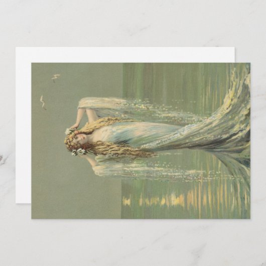 ヴィンテージメルメイドシーニンフ葉書 招待状 (正面/裏面)