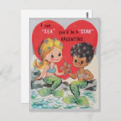 ヴィンテージメルメイド数々の人種バレンタインハガキ ポストカード (正面/裏面)