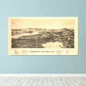 ヴィンテージメレディスNHの写真地図(1899) キャンバスプリント (インサイチュ (ウッドフロア))