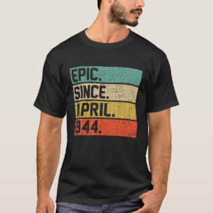 ヴィンテージメンズウィメンズ78th誕生日エピック4月1日以降 tシャツ