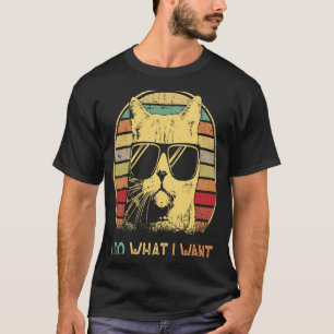 ヴィンテージメンズカミョイ私は猫が欲しいことをする Tシャツ
