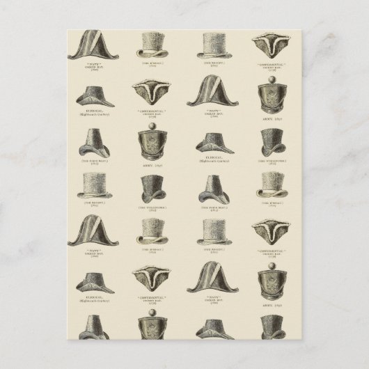 ヴィンテージメンズハッツ ポストカード (正面)