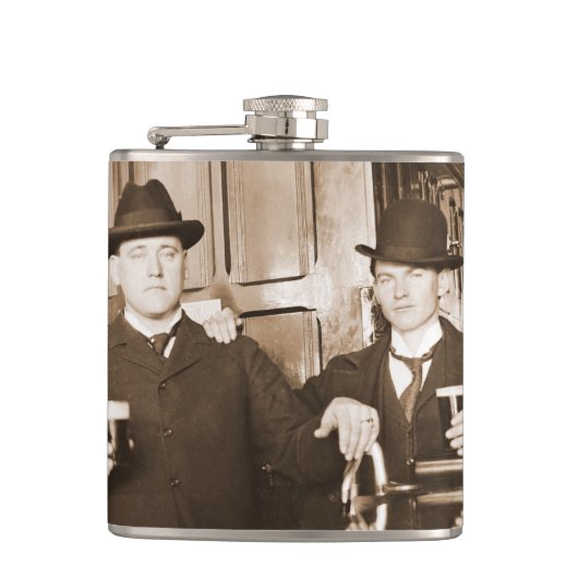 ヴィンテージメンズビールフォトサルーンバー1890 フラスク (正面)