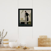 ヴィンテージメンズファッション/旅行アールデコ ポスター (キッチン)