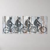 ヴィンテージメンズ素朴木製ボードウォールアート ポスター (正面)