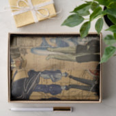 ヴィンテージメン広告シャビーシックデコパージュ 薄葉紙 (ギフト)