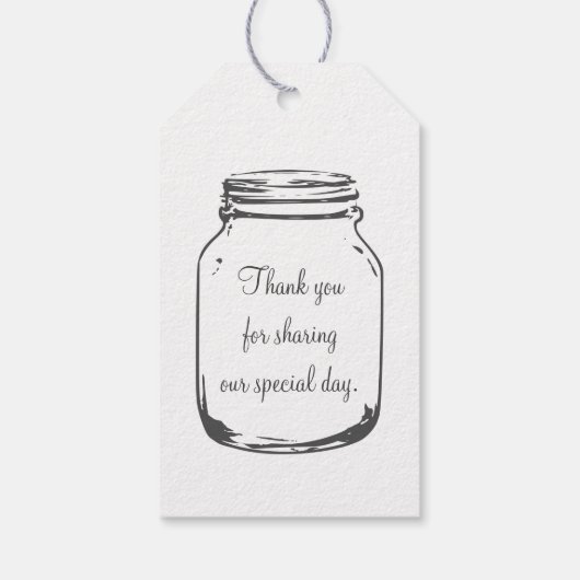 ヴィンテージメーソンのjarギフトラベル結婚式の引き出物 ギフトタグ (裏面)