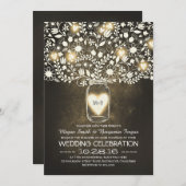 ヴィンテージメーソンのjarフローラ結婚式 招待状 (正面/裏面)