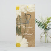 ヴィンテージメーソンジャールホワイトデイジー結婚式 プログラム (スタンド正面)