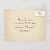 ヴィンテージメーソンジャー結婚式rsvpポストカード インビテーションポストカード (裏面)