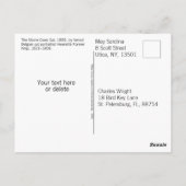 ヴィンテージメーヌクーンキャット絵を描ポートレートハガキ ポストカード (裏面)