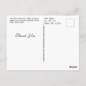 ヴィンテージメーヌクーンキャッ色彩の鮮やかトポートレートありがとう ポストカード (裏面)