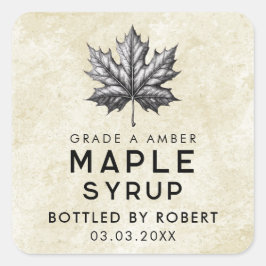 ヴィンテージメープルシロップ自家製レシピスクエアシール スクエアシール