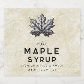 ヴィンテージメープルシロップ リキュールボトルラベル (シングルラベル)