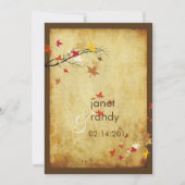 ヴィンテージメープル葉秋の結婚式招待状 招待状 (正面)