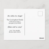 ヴィンテージメールボックスの新しいアドレス移動はがき ポストカード (裏面)