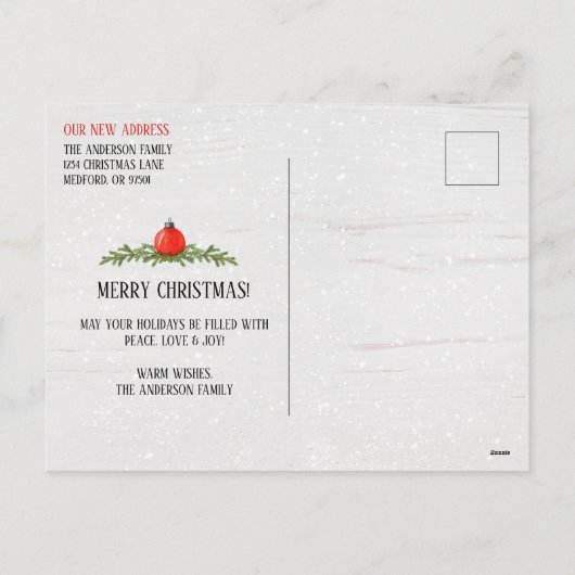 ヴィンテージメールボックスの移動案内はがき シーズンポストカード (裏面)