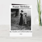 ヴィンテージメールボックスハッピーバースデーブラック カード (裏面)