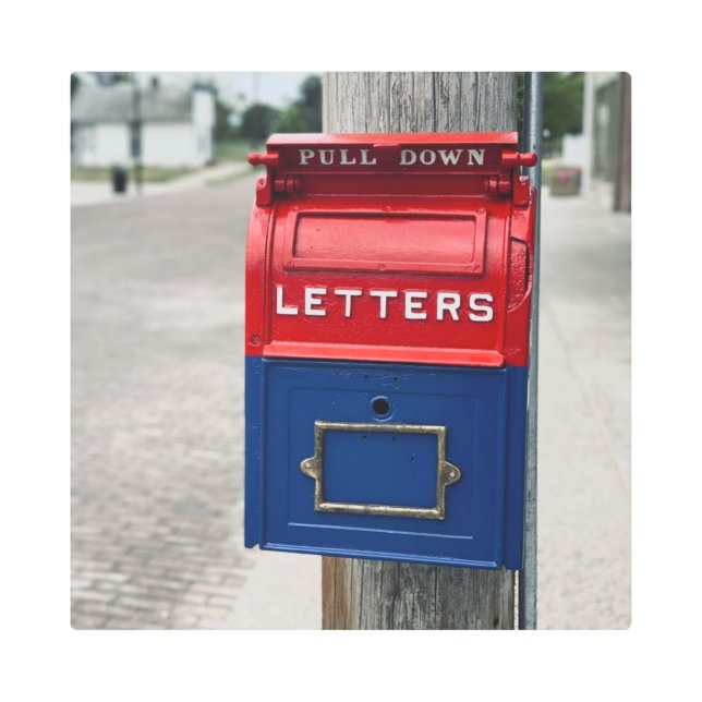 ヴィンテージメールボックス メタルプリント (正面)