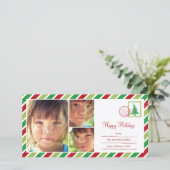 ヴィンテージメール休日のフォトカード シーズンカード (スタンド正面)