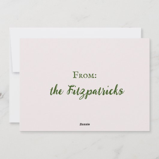 ヴィンテージメール馬と乳母車クリスマスグリーティング シーズンカード (裏面)