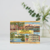 ヴィンテージメーン，ポートランドからの挨拶 ポストカード (スタンド正面)